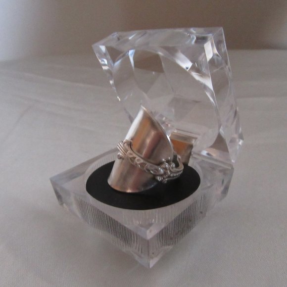 Spoon Ring size 8 Sterling silver - Beautiful * - Picture 4 of 9